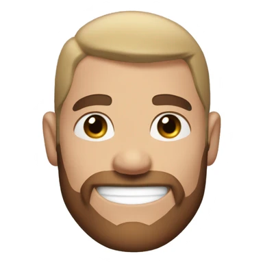 Irish superman, redish hair, blue eyes, redish brownish facial hair, muscular body, 180 pounds, smiling sticker