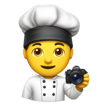 Chef, yellow skin, camera in hand  sticker