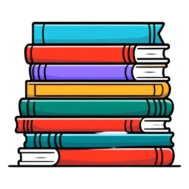 pile of many books sticker