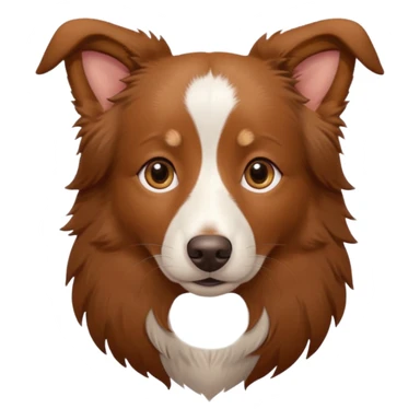 brown border collie with Uyghur sticker