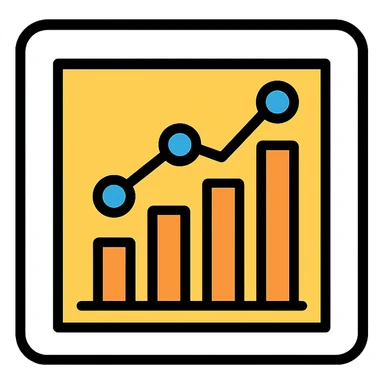 A structured data icon representing a graph, clean and modern design, suitable for digital interfaces. sticker