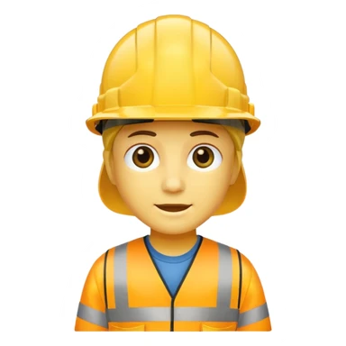 construction hat without guy, front facing transparent sticker