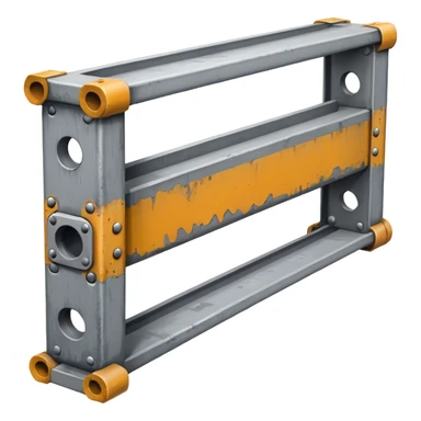 industrial metal beam sticker