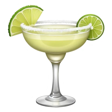 a margarita cocktail. NO STRAW. add salt on the rim. NO LEMONS sticker