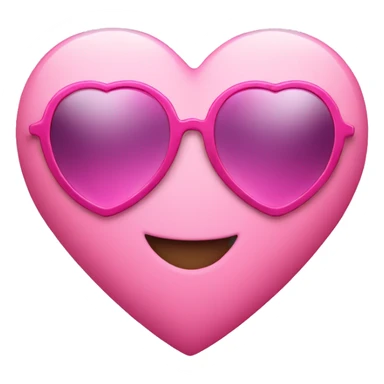 Pink heart with sunglasses sticker
