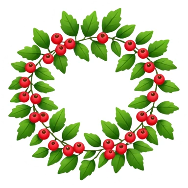 Holiday garland sticker