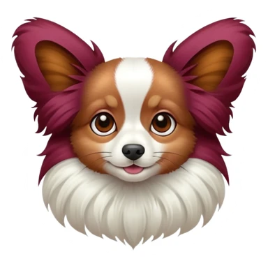 Papillon burgendy  sticker