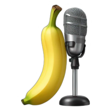 Banana with microphone sticker