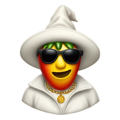 pepper with Mantel and sunglasses and necklace sticker