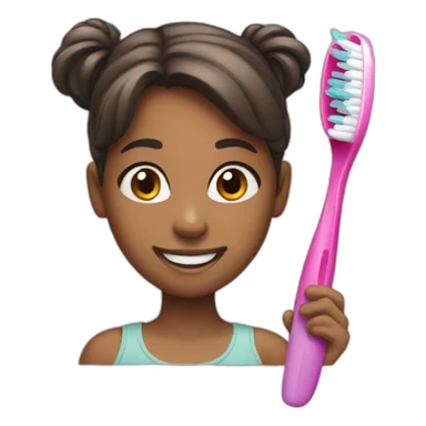 Girl Toothbrush sticker