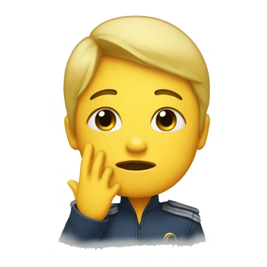 crying and saluting emoji sticker