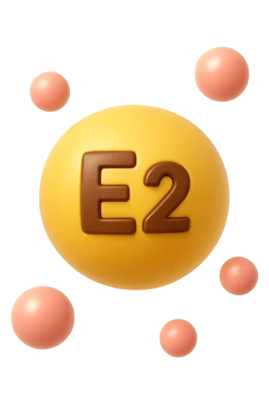 EMOJI STILE IPHONE 3D DI particelle di ormoni estrogeni che fluttuano in aria sticker