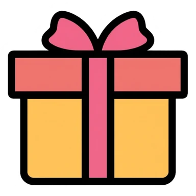 gift box with ribbon sticker