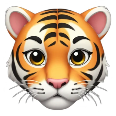 cute little chubby tiger sticker