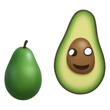 avocado and a baby avocado sticker