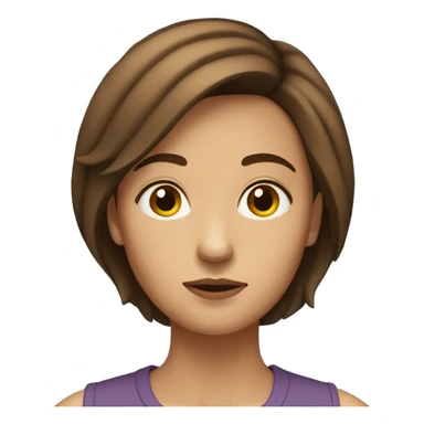 Woman with brown short hair figuring it out sticker