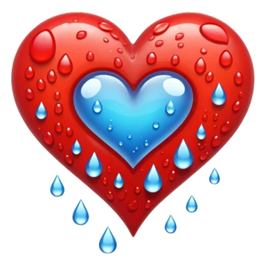 rainy spring heart sticker