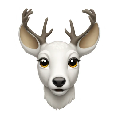 A white deer,with a fierce expression  sticker