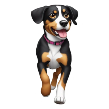 Jumping Entlebucher zennenhund sticker