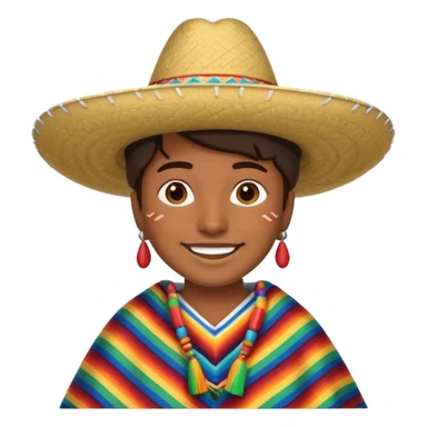 Create different emoticons with Hispanic cultural outfits using the picture sticker