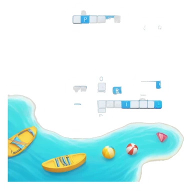 crossword beach puzzle sticker