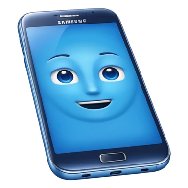 a blue Samsung phone sticker