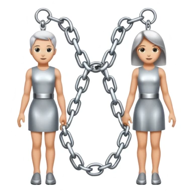 male and female symbol chained sticker