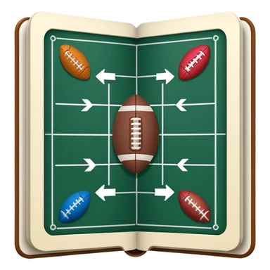 amercian football playbook  sticker