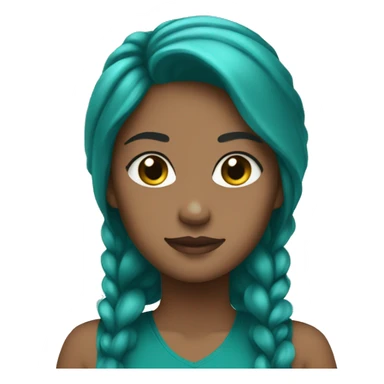 girl wearing teal queens dreen  sticker