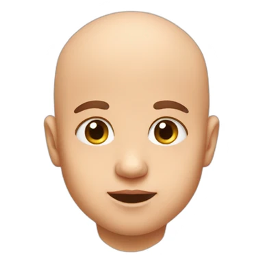 baby face bald man sticker