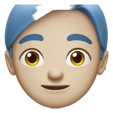 A blue emoji sticker