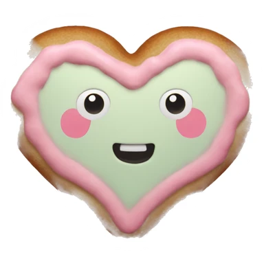 a pastel gingerbread heart  sticker