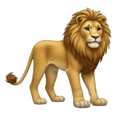 Lion standing on feet sticker