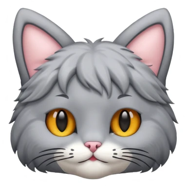 half-folded cat ears sticker