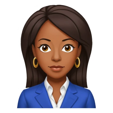 Tichina Arnold with dark brown hair sticker