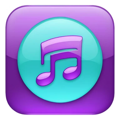 Purple and Cian Symbol Spotify app sticker
