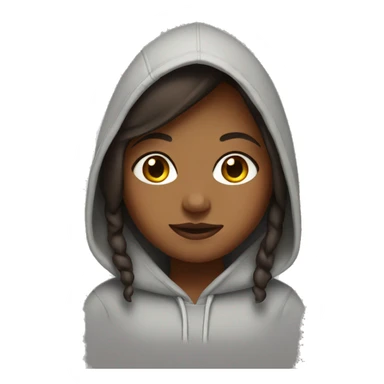 Brown girl with hoodie sticker