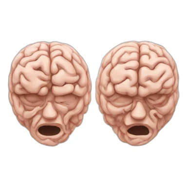 deformed brain sticker