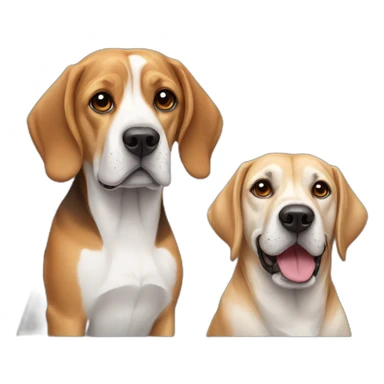 Beagle and a labrador sticker