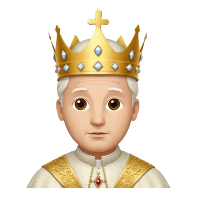 pope royal crown sticker