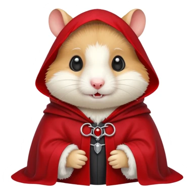 { "type": "object", "look": "hamster in red collar cloak", "description": "a vampire hamster wearing a red collar cloak" } sticker