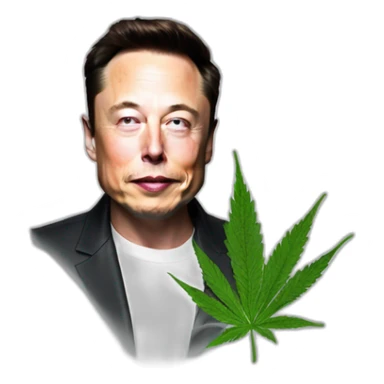 elon musk smoke cannabis sticker