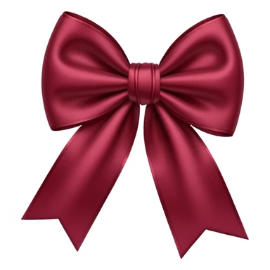 Maroon bow sticker