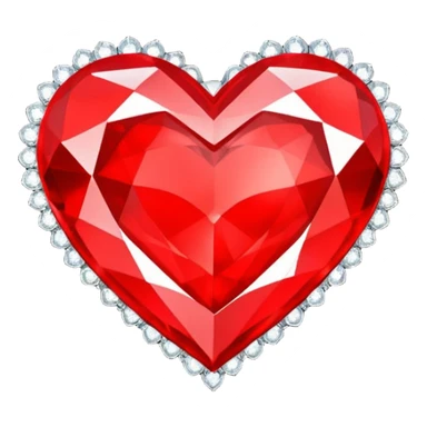 A red heart made of diamond with name Jacky sticker