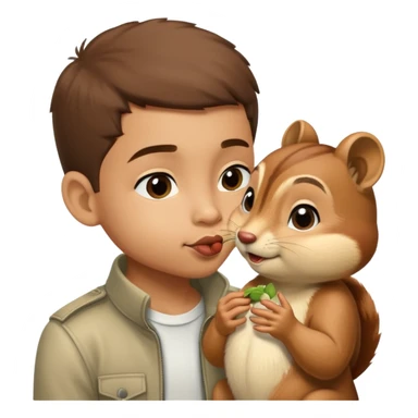 Lightskin boy kissing chipmunk  sticker