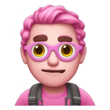 pink skin minion sticker