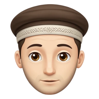 Jewish man with kippah and payot, friendly face, respectful and accurate, no exaggerated features sticker