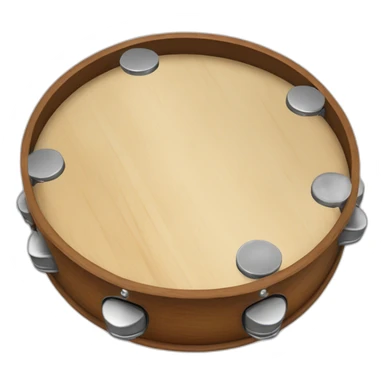 wooden tambourine with metal jingles sticker