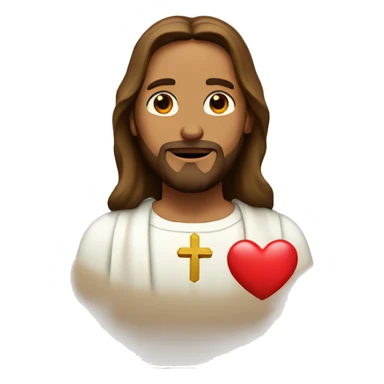 jesus with heart sticker