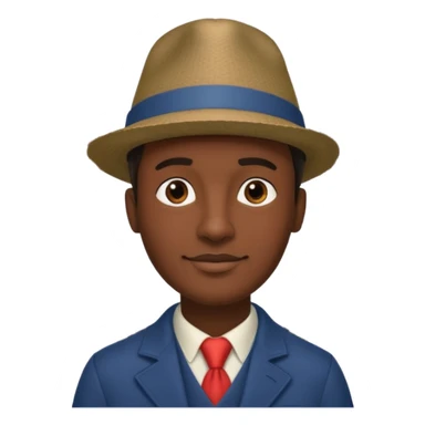 Homme. Créole réunionnais avec chapeau Tour Eiffel  sticker